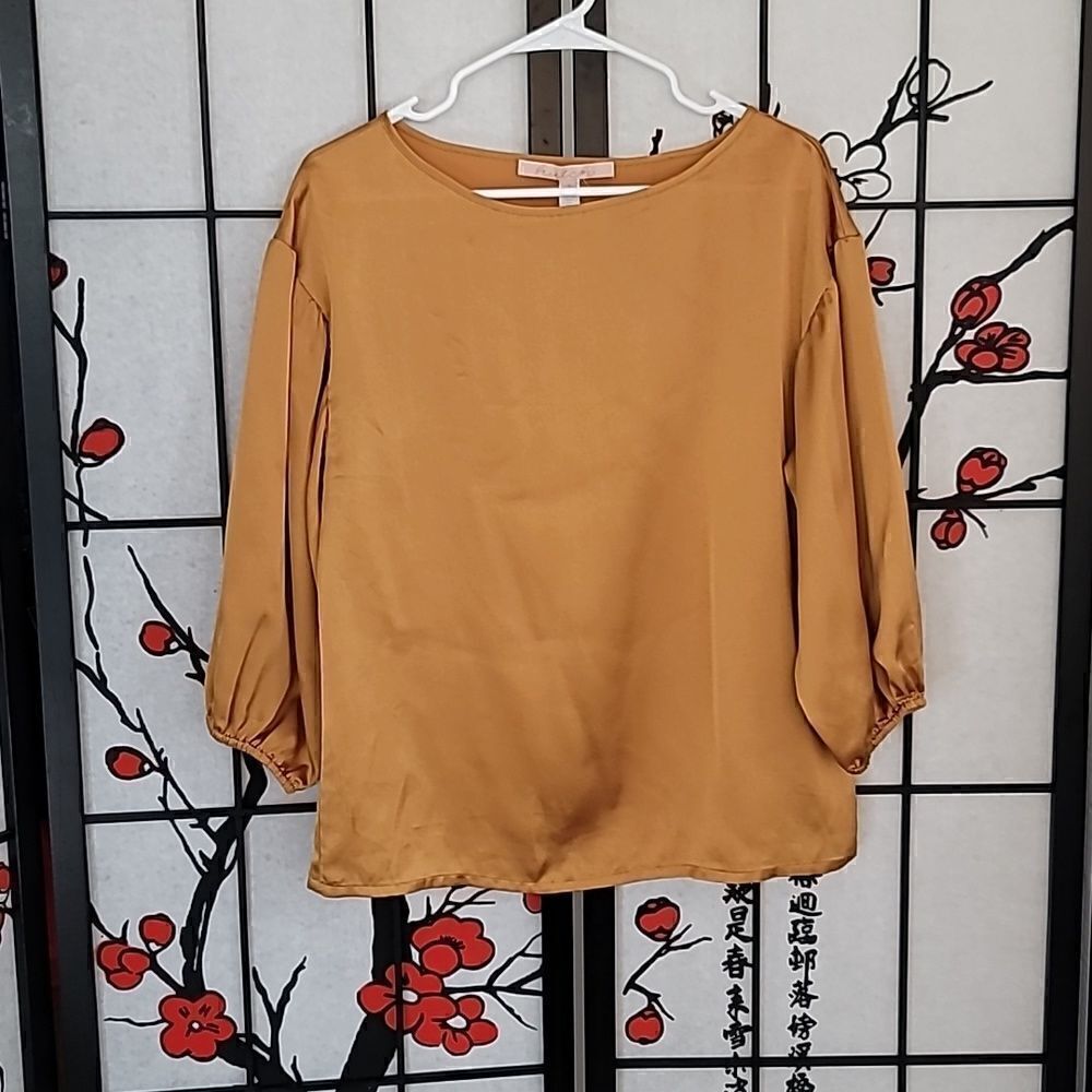Hutch Women Orange 3/4 Bell Sleeve Blouse